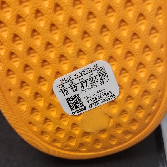 Adidas Adilette Aqua Unisex Orange Slides M12 W13 - Picture 4 of 4